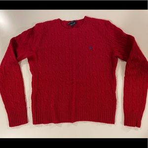 Ralph Lauren Sport Red Wool Sweater in Size M